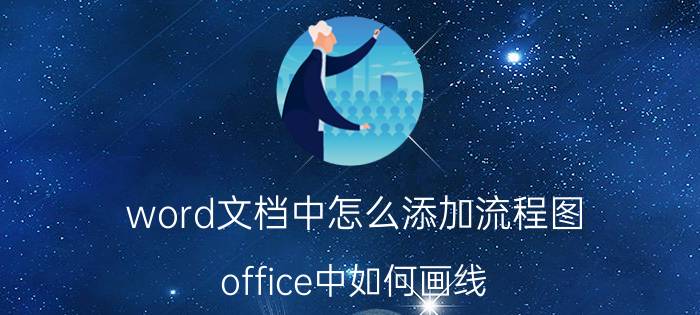 word文档中怎么添加流程图 office中如何画线？